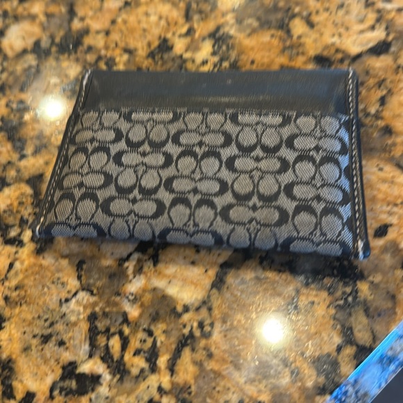 Coach black credit Card Case - Picture 2 of 5